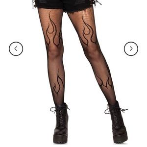 Leg Avenue Kelly Flame Fishnet Tights